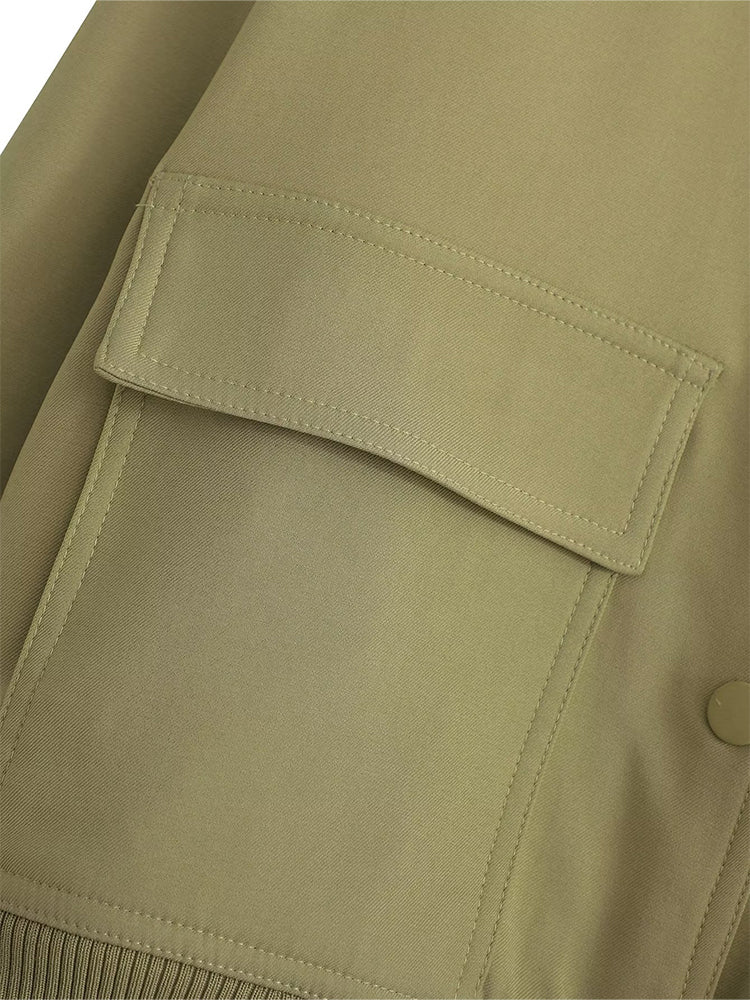 The V-Neck Solid Bomber