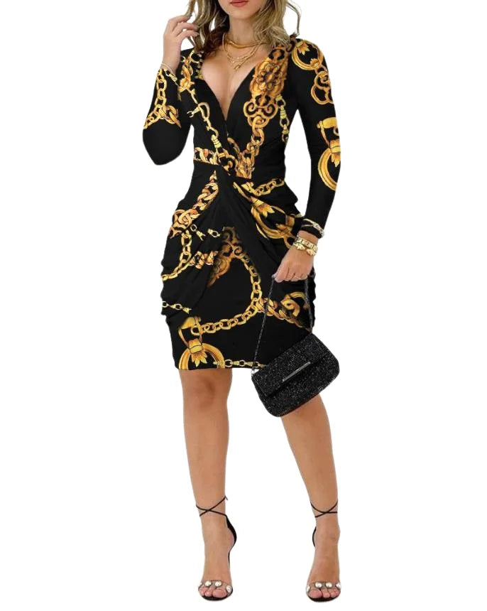 The Baroque Chain Party Dress