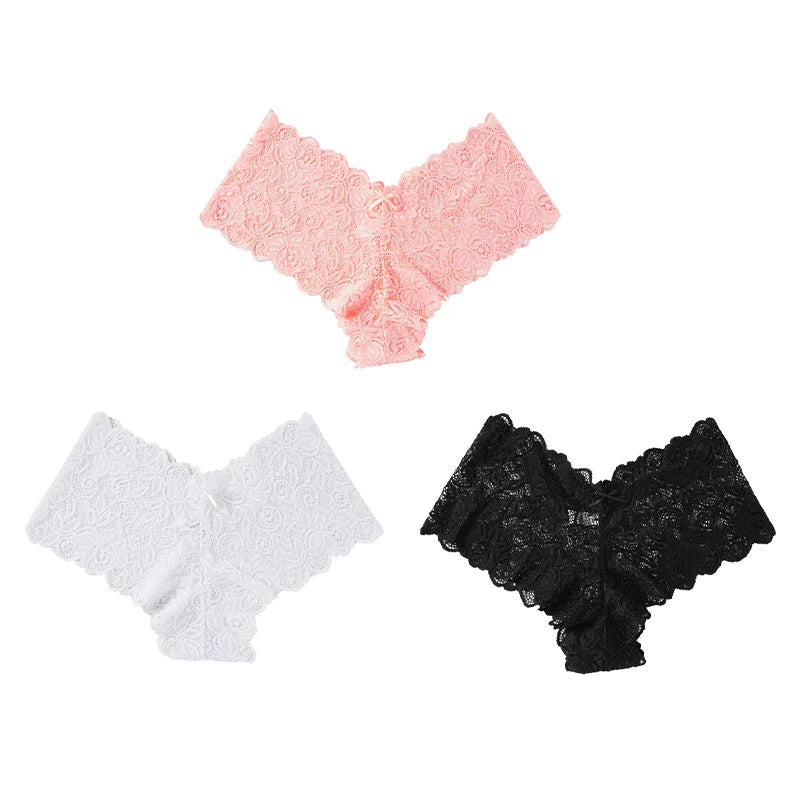 The 3-Pack Floral Lace Low-Waist Brief
