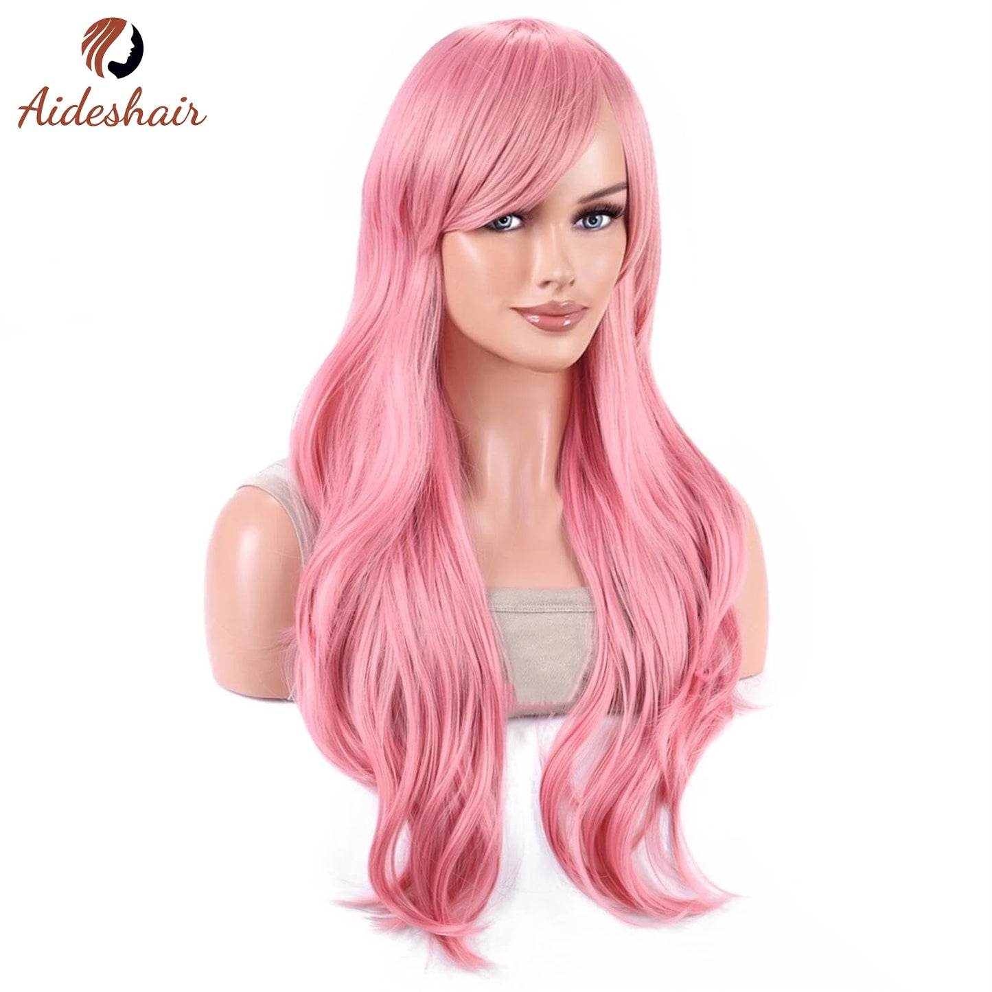 The 70CM Long Wavy Curly Heat-Resistant Wig