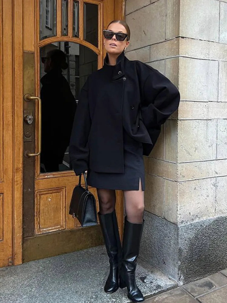 The Woolen Stand Collar Coat