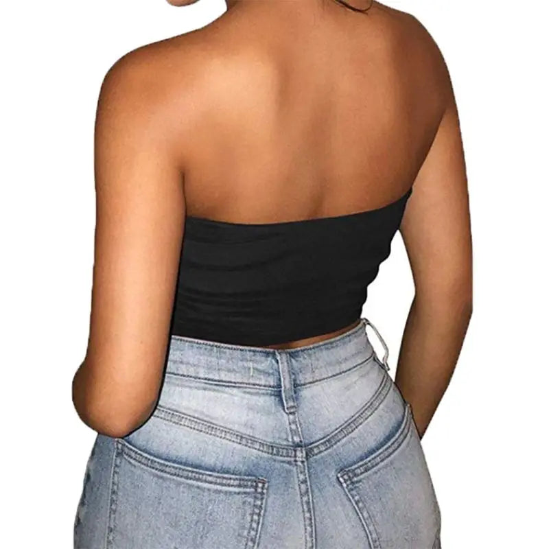 The Strapless Bandeau Crop Top