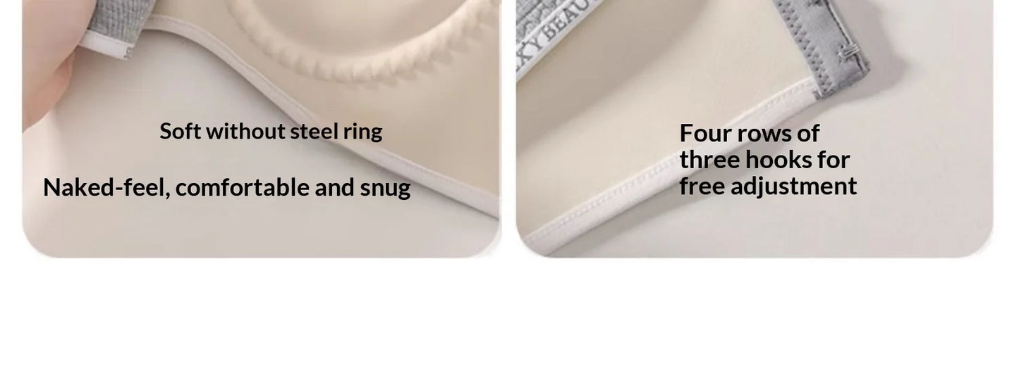 Women's Push-Up Bra for Enhanced Appearance Spring/Summer Wire-Free Soft Support Bra with Anti-Sagging Design Strapless Bra