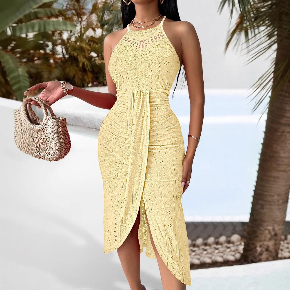 The Strapless Slit Maxi