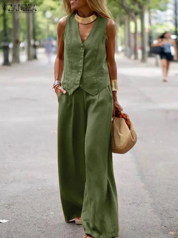 The Wide Leg Vest Co-Ord