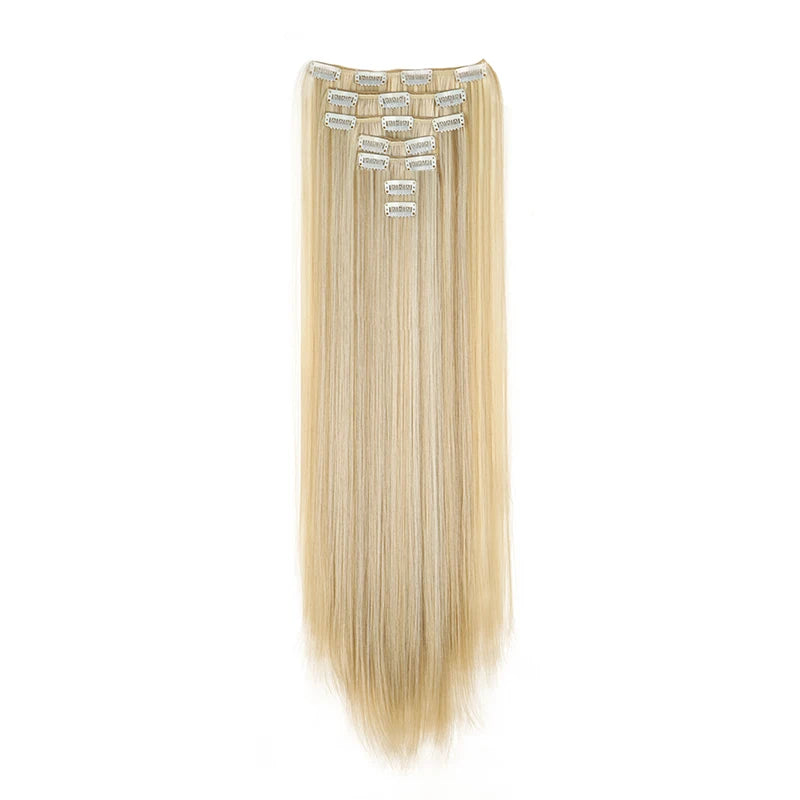 The 7-Piece Clip-In Straight Hair Extensions