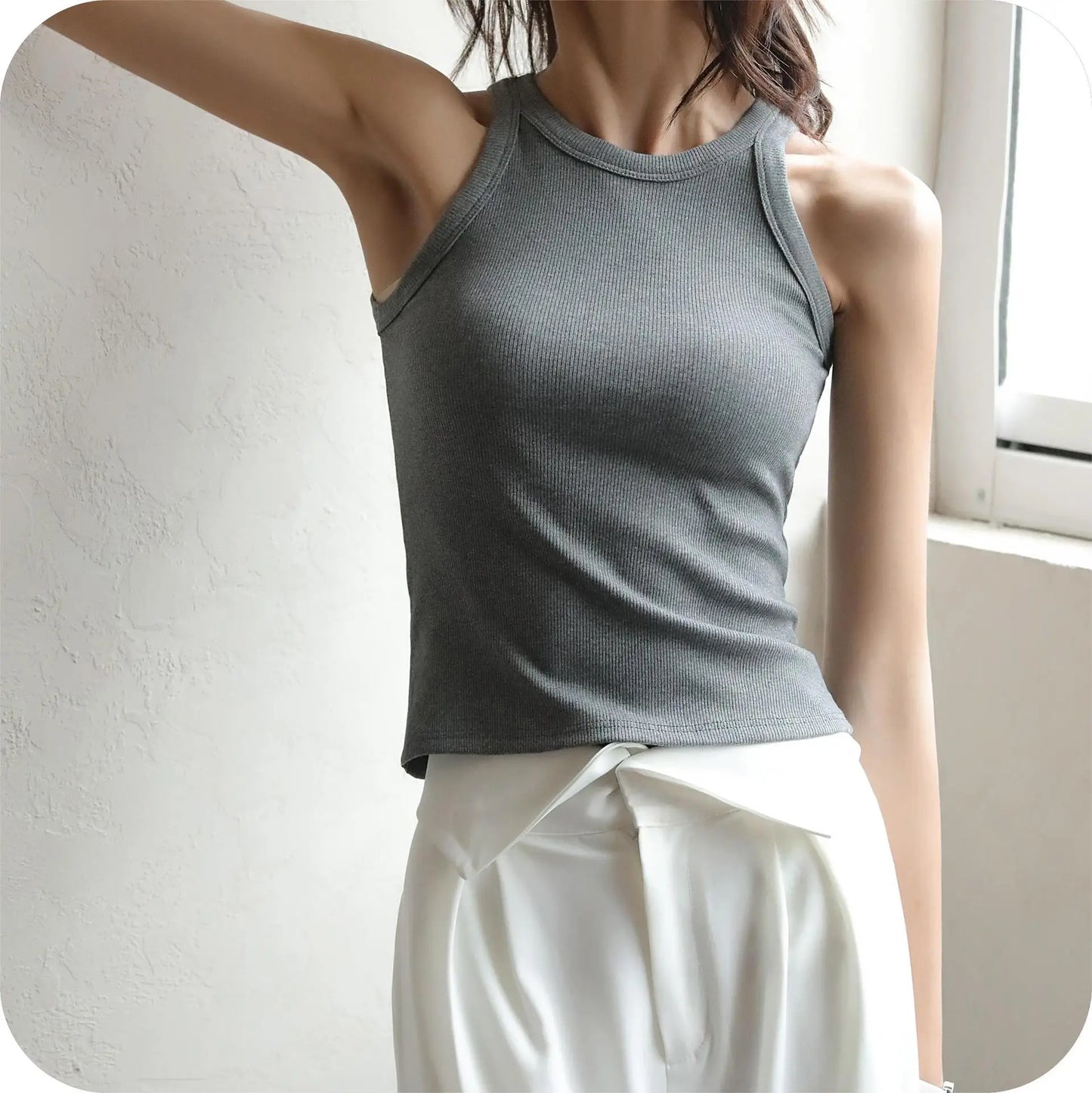 The Bare Navel Backless Crop Vest