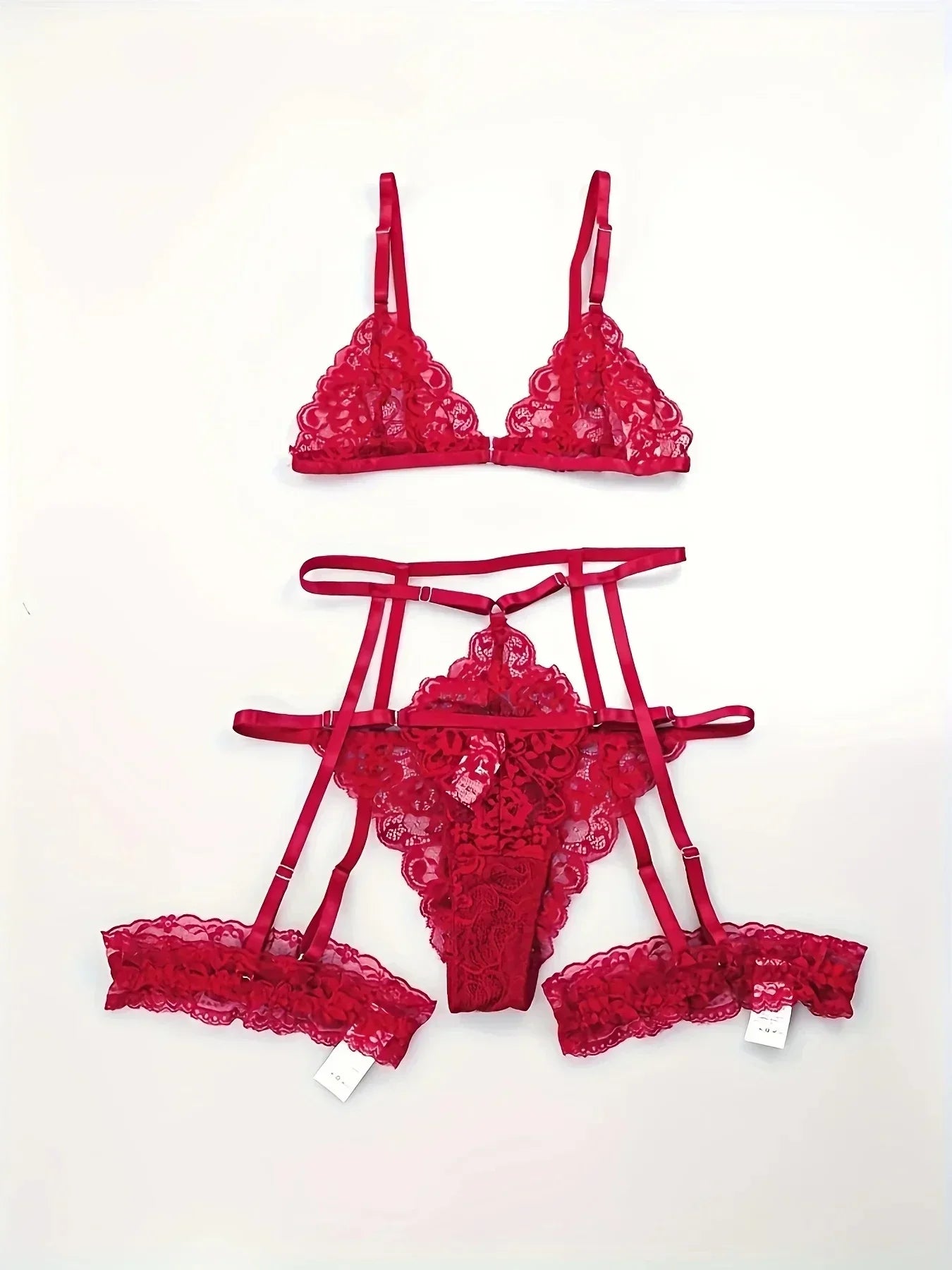 The 3-Piece Sheer Lace Sleepwear Set