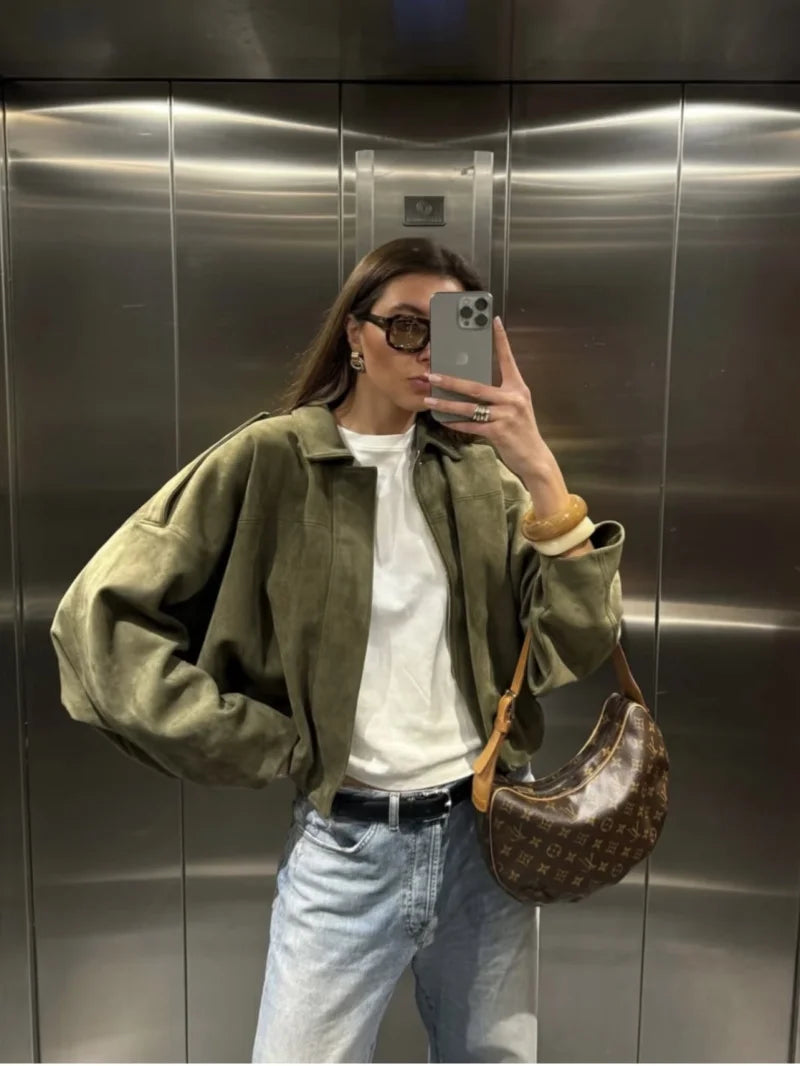 The Suede Lapel Bomber