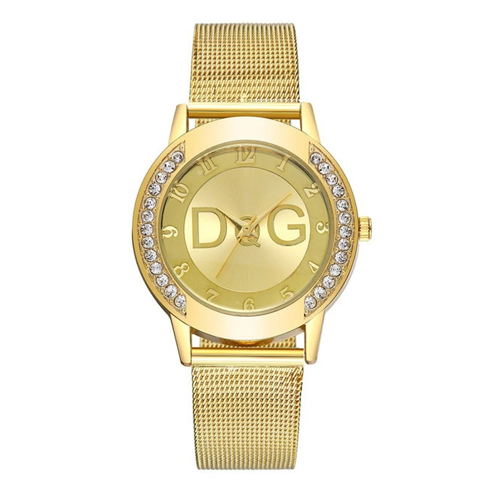 The Starry Sky Diamond Gold Mesh Watch
