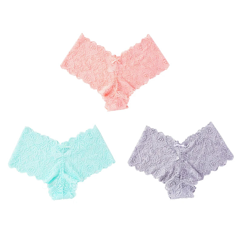The 3-Pack Floral Lace Low-Waist Brief