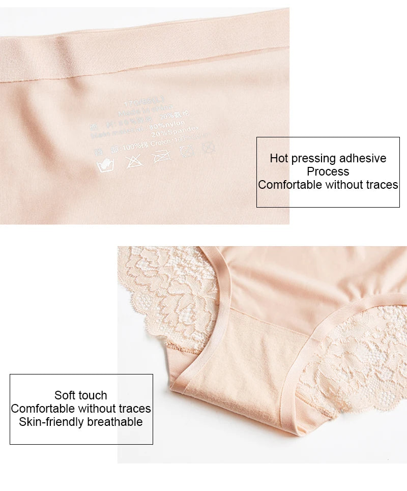 The 3-Pack Silk Satin Lace Brief Set
