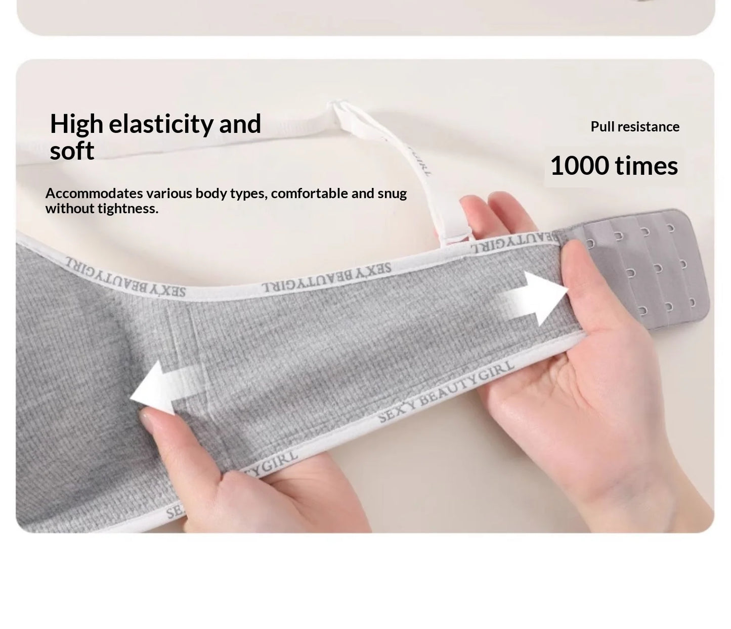 Women's Push-Up Bra for Enhanced Appearance Spring/Summer Wire-Free Soft Support Bra with Anti-Sagging Design Strapless Bra