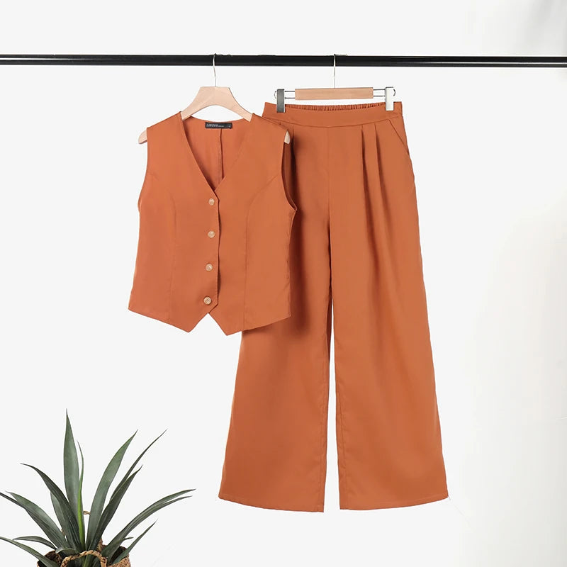 The Wide Leg Vest Co-Ord