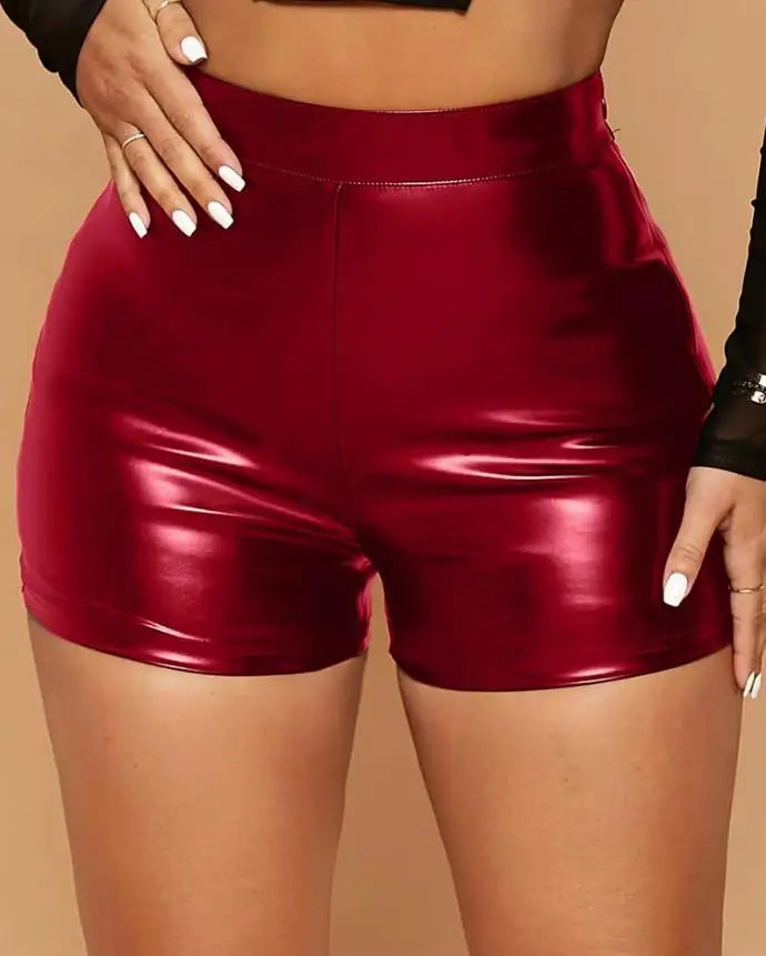 The Buckled PU Leather Short