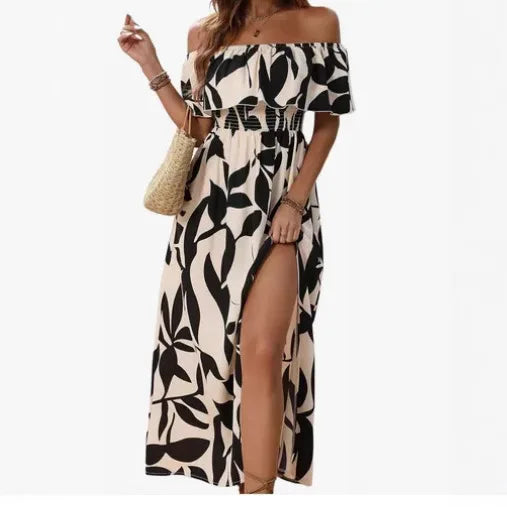 The Print Off-Shoulder Maxi