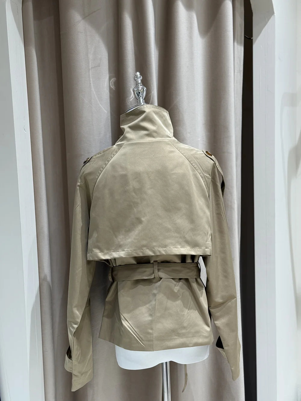 The Belted Cropped Trench