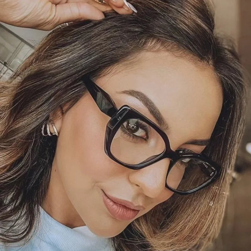 The Transparent Anti-Blue Light Polygon Glasses