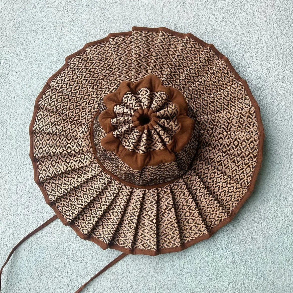 The Y2K Reversible Pleated Straw Hat