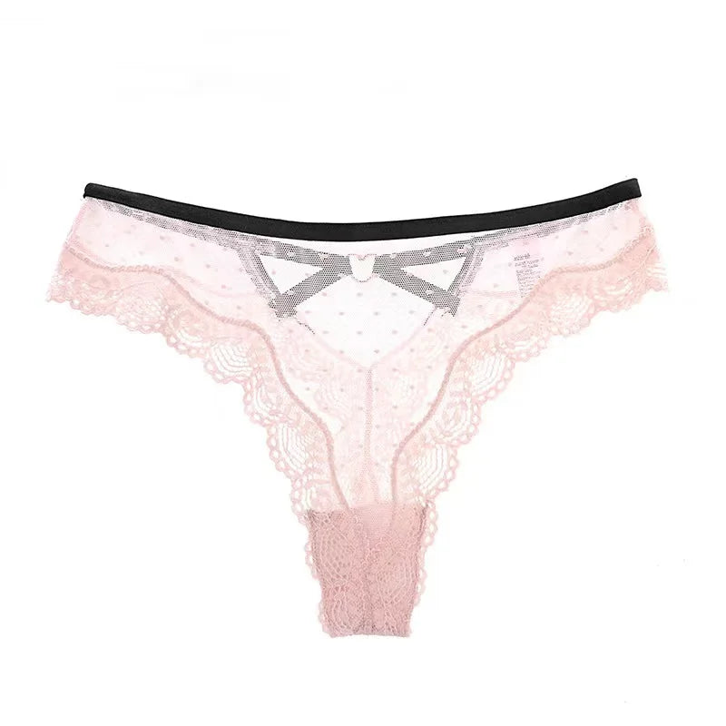 Sexy Lace Thong Women Lace Low Waist Panties Sexy Transparent Underwear Ladies Briefs Lingere Panty Underware Womens Lingerie