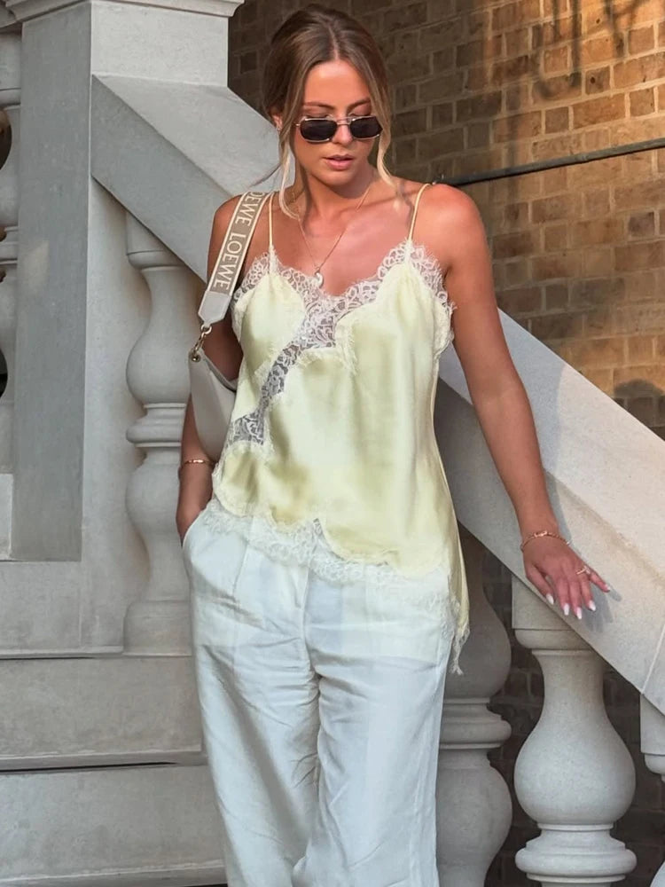 The Asymmetric Lace Camisole