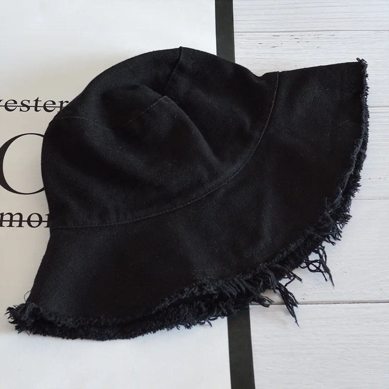 The Tassel Brim Foldable Bucket Hat