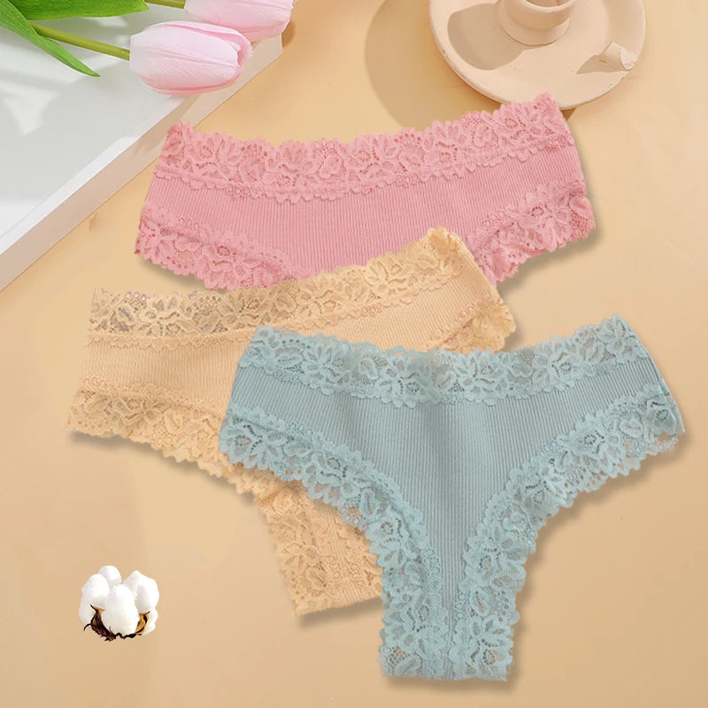 The 3-Pack Brazilian Lace G-String Set