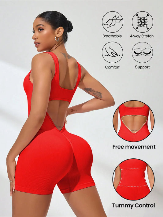 The V-Waist Exposed Yoga Jumpsuit