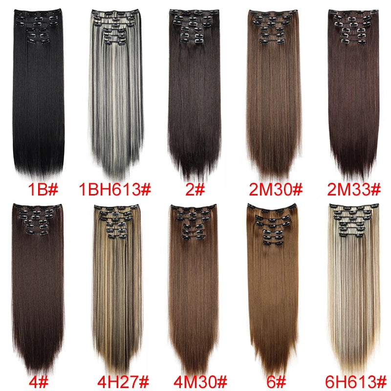 The 24-Inch 16-Clip Straight Hair Extensions