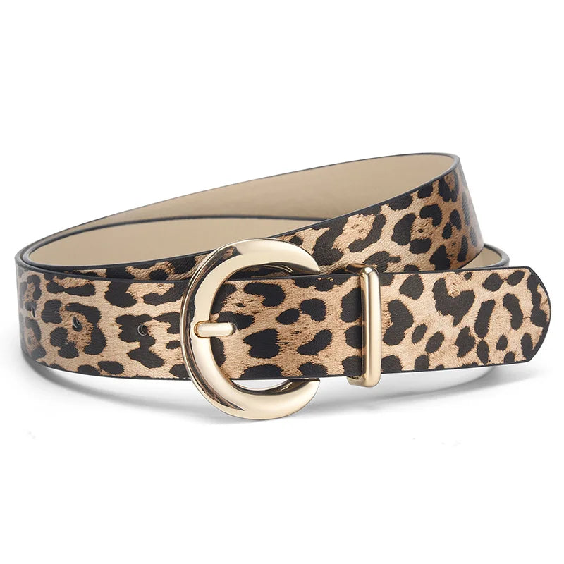 The Alligator Pattern Gold Buckle Belt