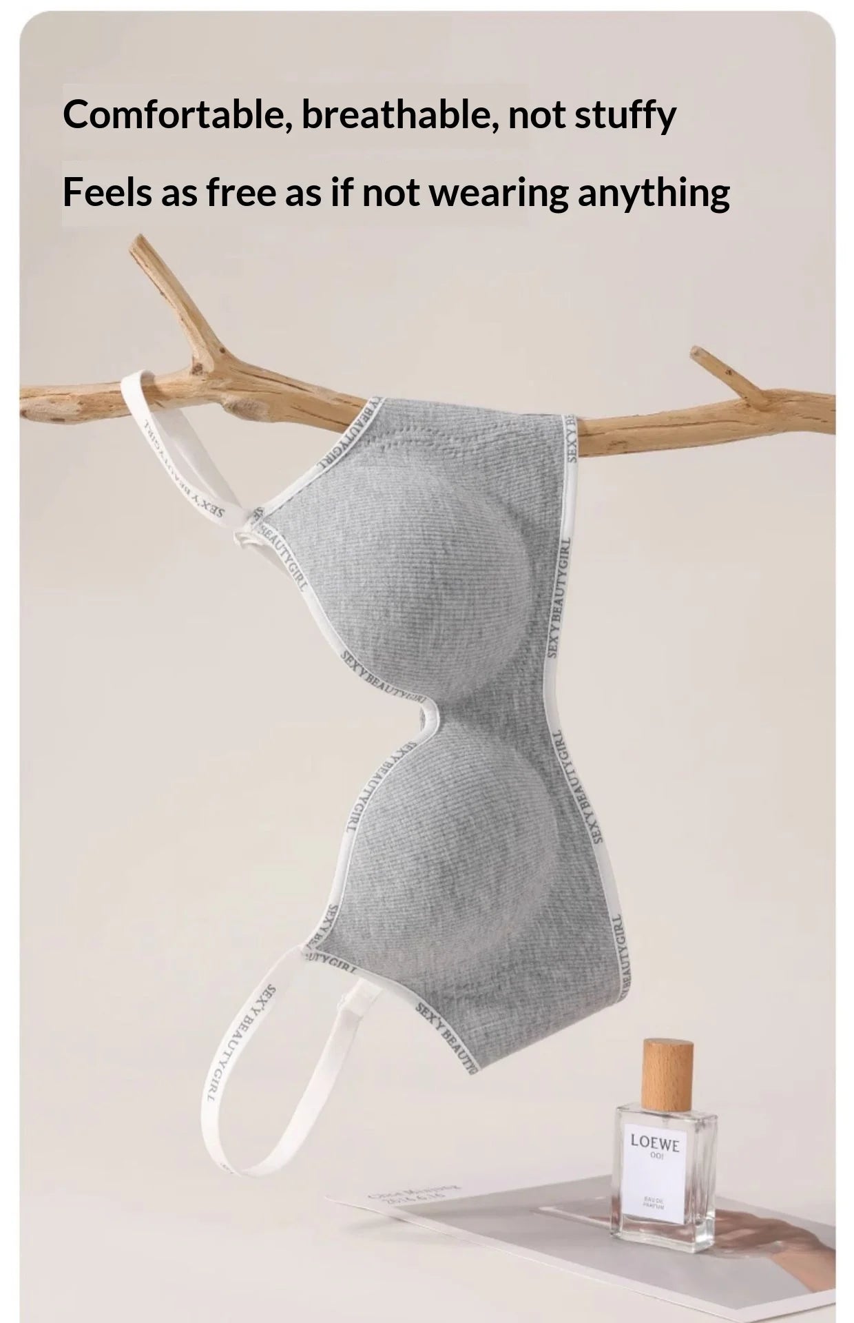 Women's Push-Up Bra for Enhanced Appearance Spring/Summer Wire-Free Soft Support Bra with Anti-Sagging Design Strapless Bra