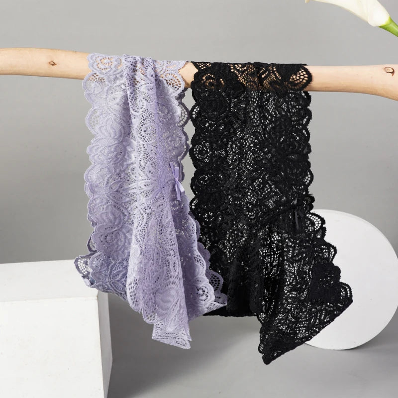 The 3-Pack Floral Lace Low-Waist Brief