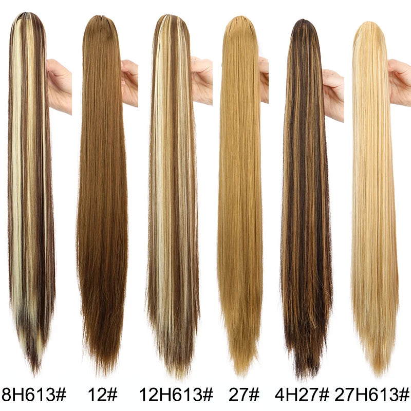 The 24-Inch Claw Clip Straight Ponytail Extension