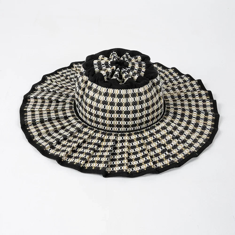 The Y2K Reversible Pleated Straw Hat