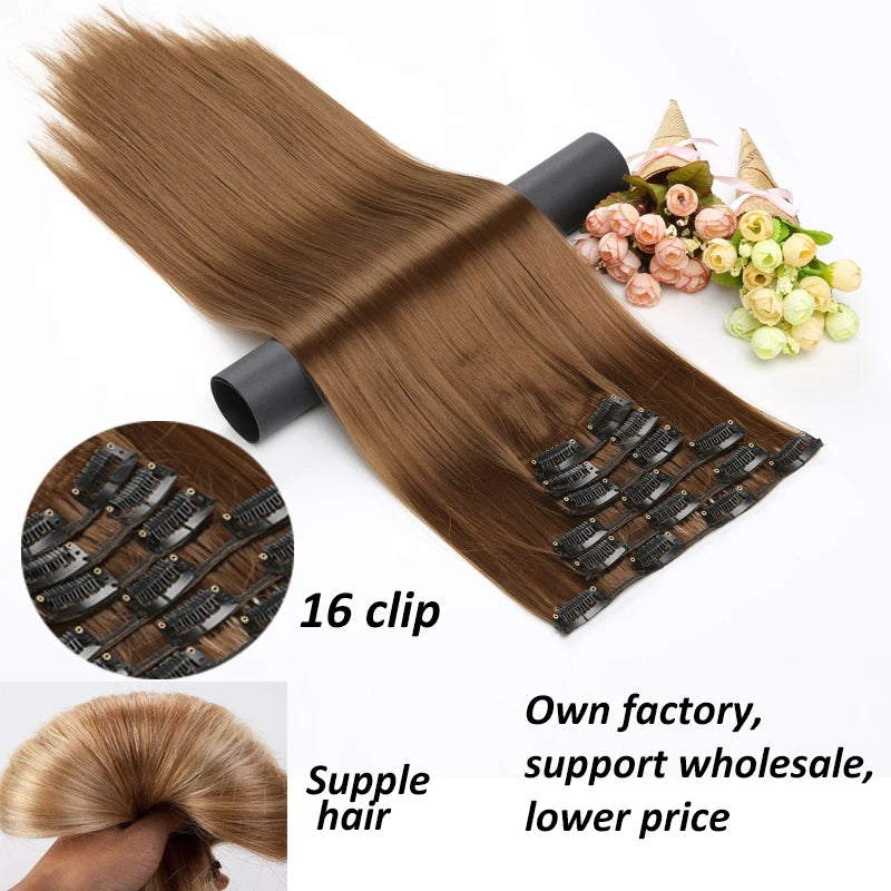 The 24-Inch 16-Clip Straight Hair Extensions