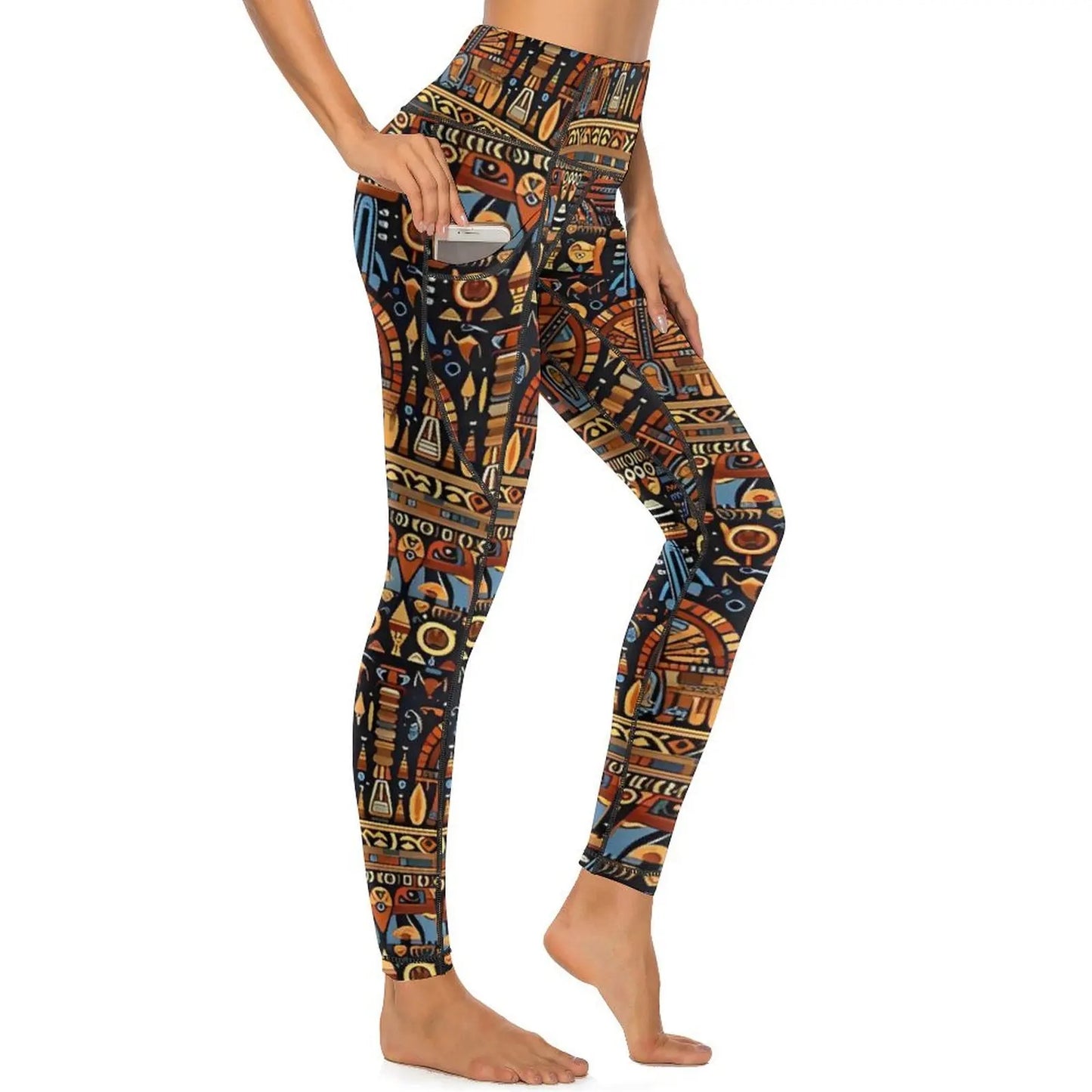 Ancient Egyptian Art Leggings Sexy History of Egypt High Waist Yoga Pants Casual Stretchy Leggins Design Fitness Gym Tights