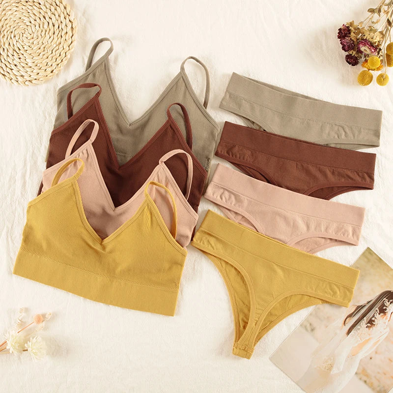 The Wireless Crop Top Bra and Panty Set
