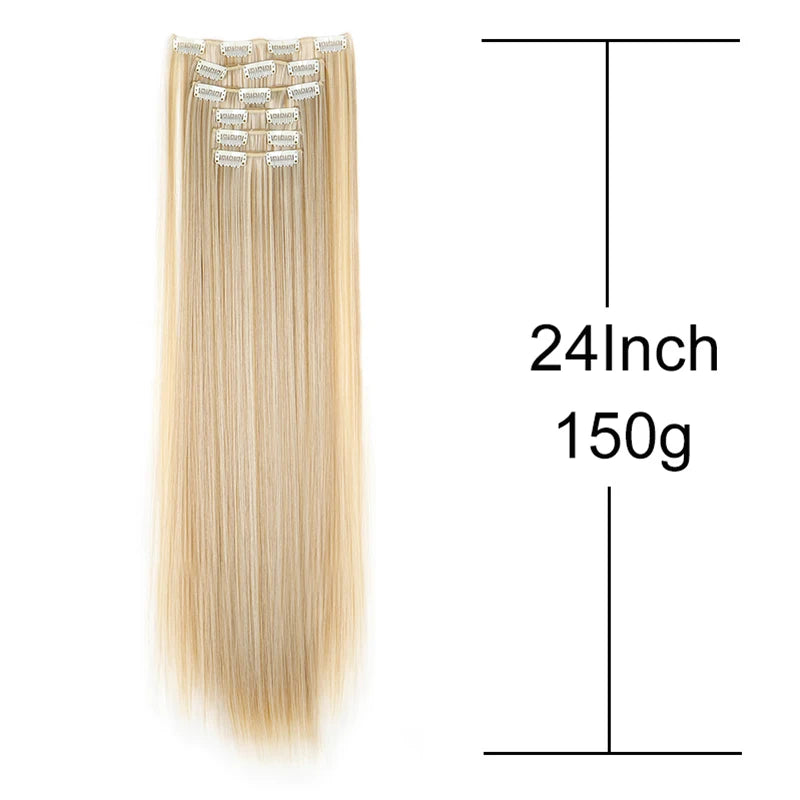 The 24-Inch 16-Clip Straight Hair Extensions