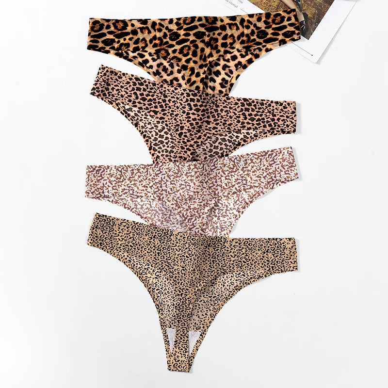 The 3-Pack Leopard Seamless G-String Set