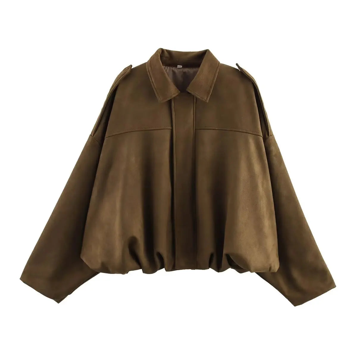 The Suede Oversized Bomber