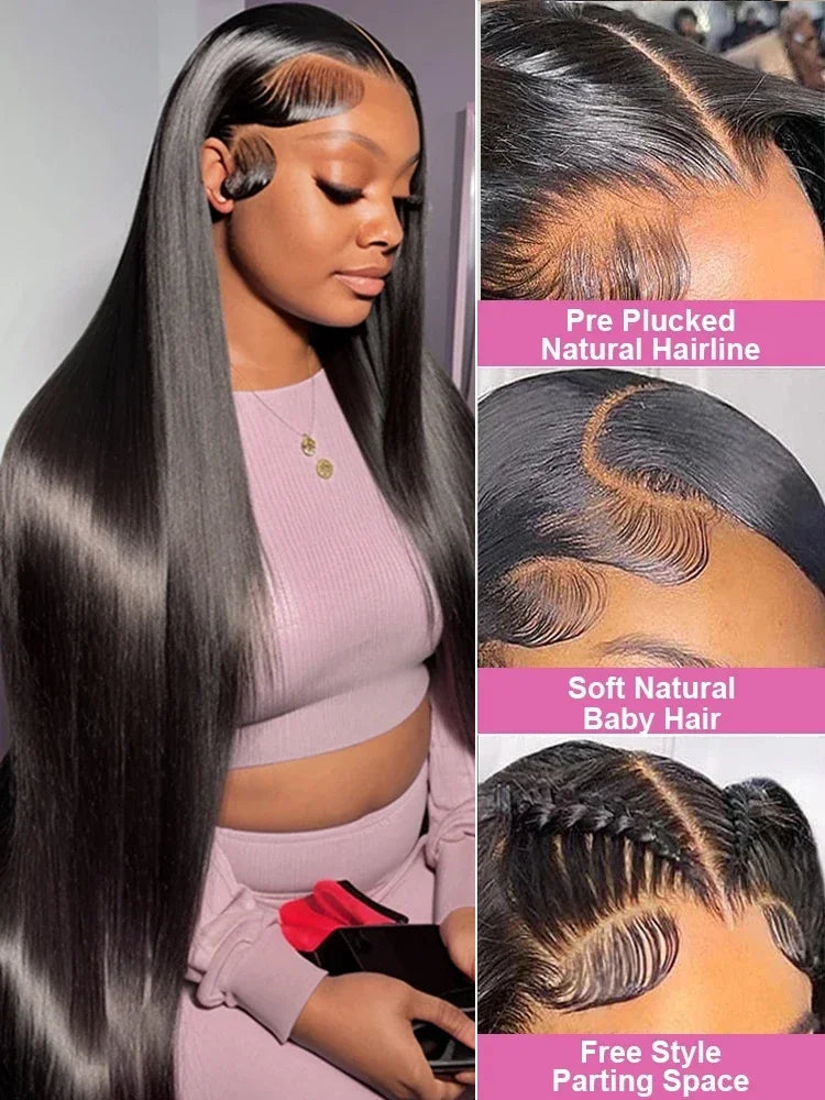 The 200 Density Brazilian Bone Straight Wig