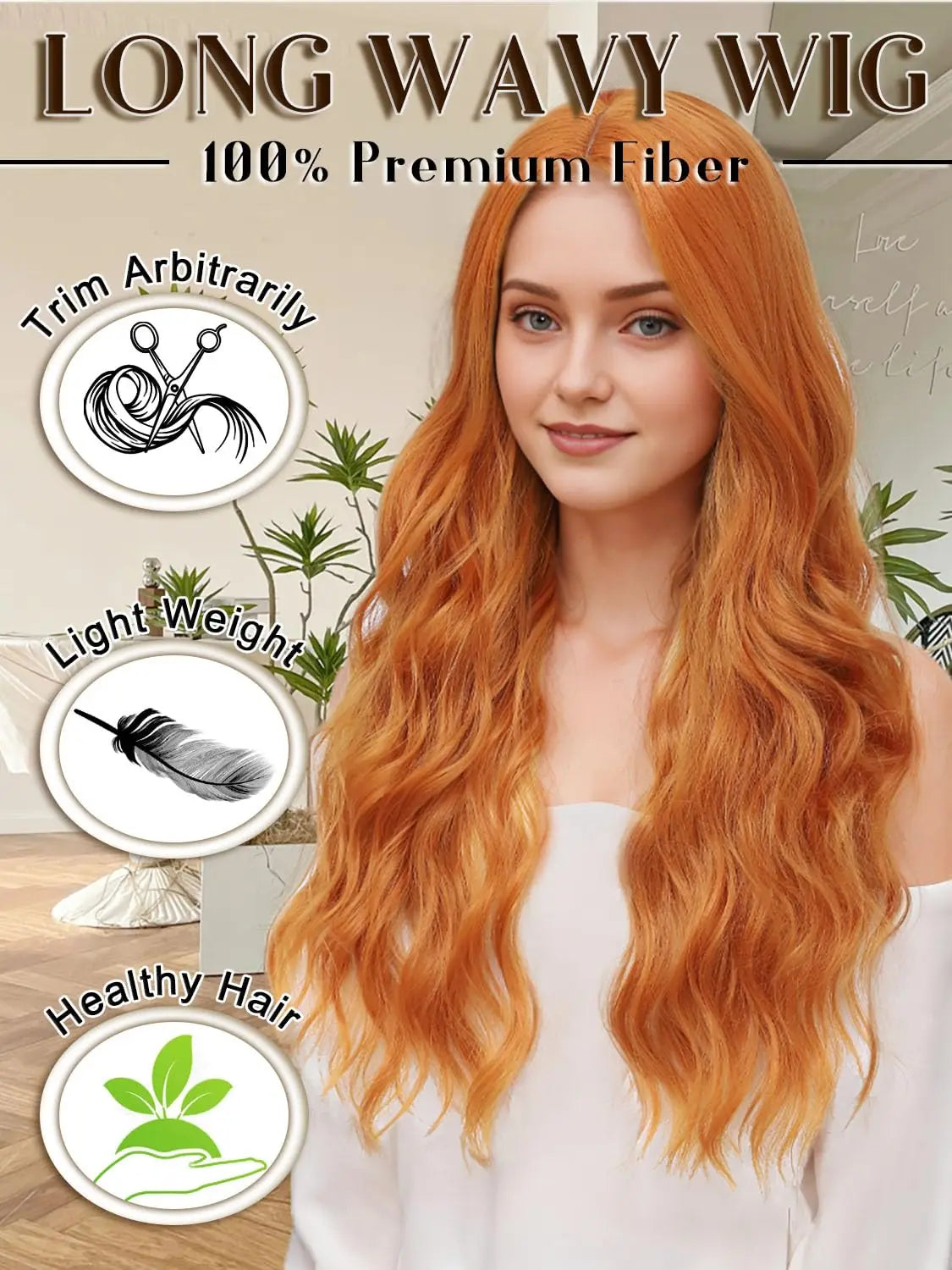 The 26-Inch Middle Part Lace Wavy Wig