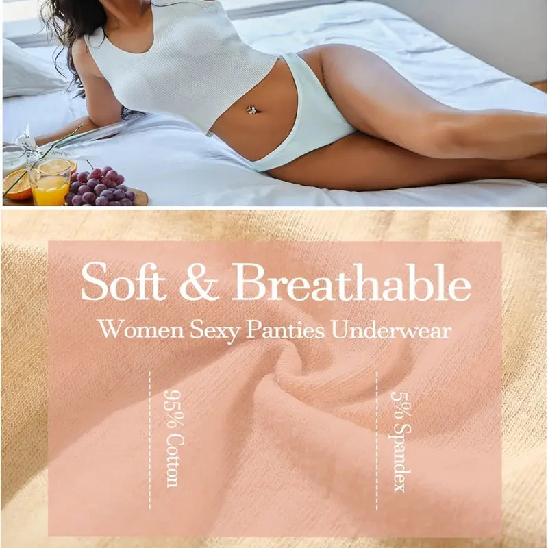 The 3-Pack Solid Color Cotton G-String