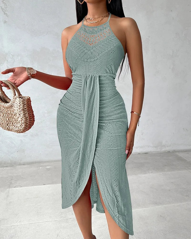 The Strapless Slit Maxi