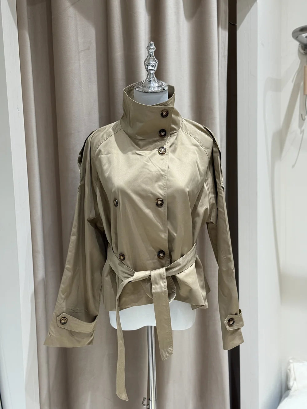 The Belted Cropped Trench
