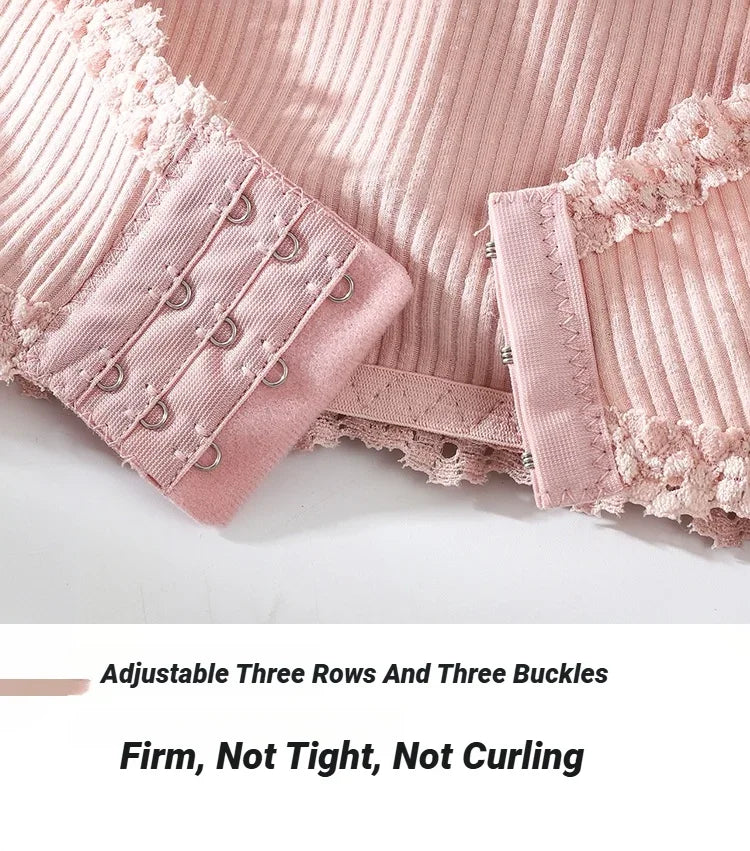Cotton Camisole Top Girl No Underwire Chest Pad Adjustable To Fit Small Vest Wrap Bra Student Summer Women Bras Back Lace Sexy