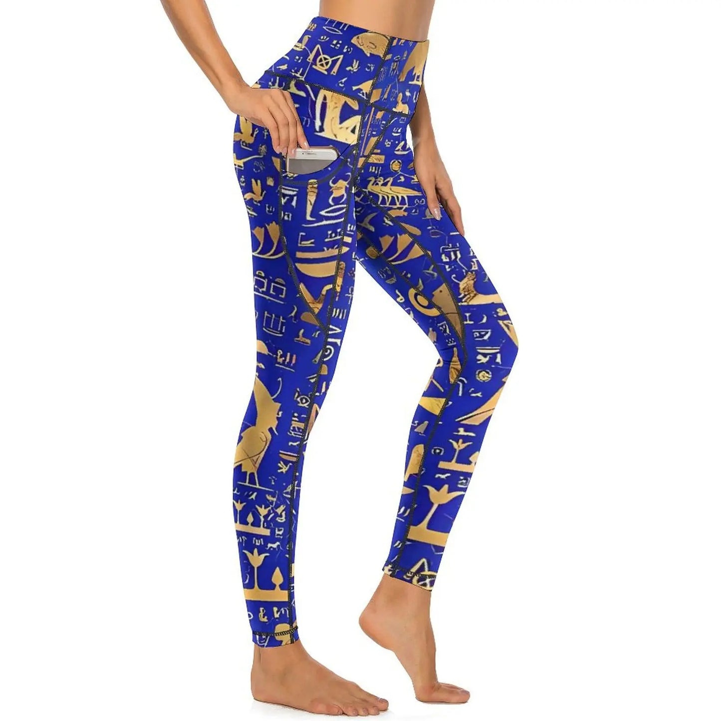Ancient Egyptian Art Leggings Sexy History of Egypt High Waist Yoga Pants Casual Stretchy Leggins Design Fitness Gym Tights