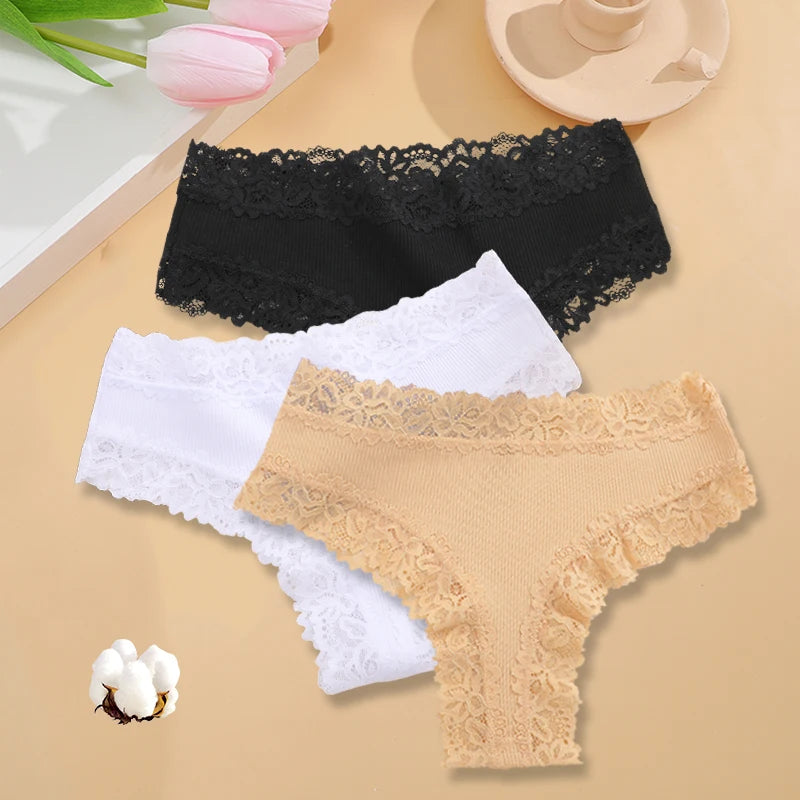 The 3-Pack Brazilian Lace G-String Set