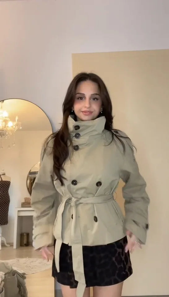 The Belted Cropped Trench