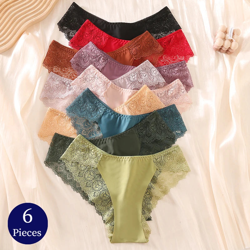 The 6-Pack Lace Hollow-Out Brief Set